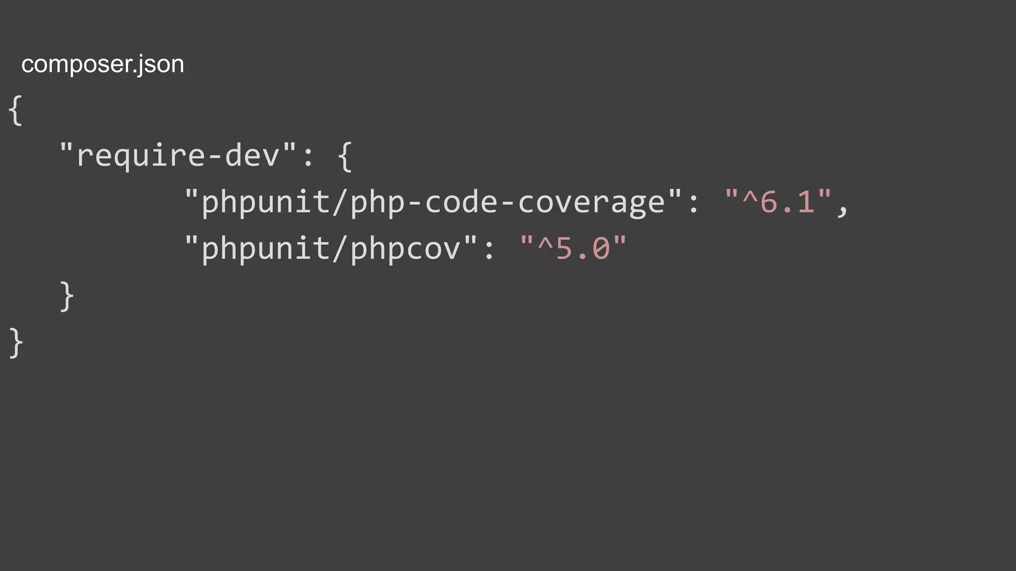 composer.json
{
"require-dev": {
"phpunit/php-code-coverage": "^6.1",
"phpunit/phpcov": "^5.0"
}
}
 