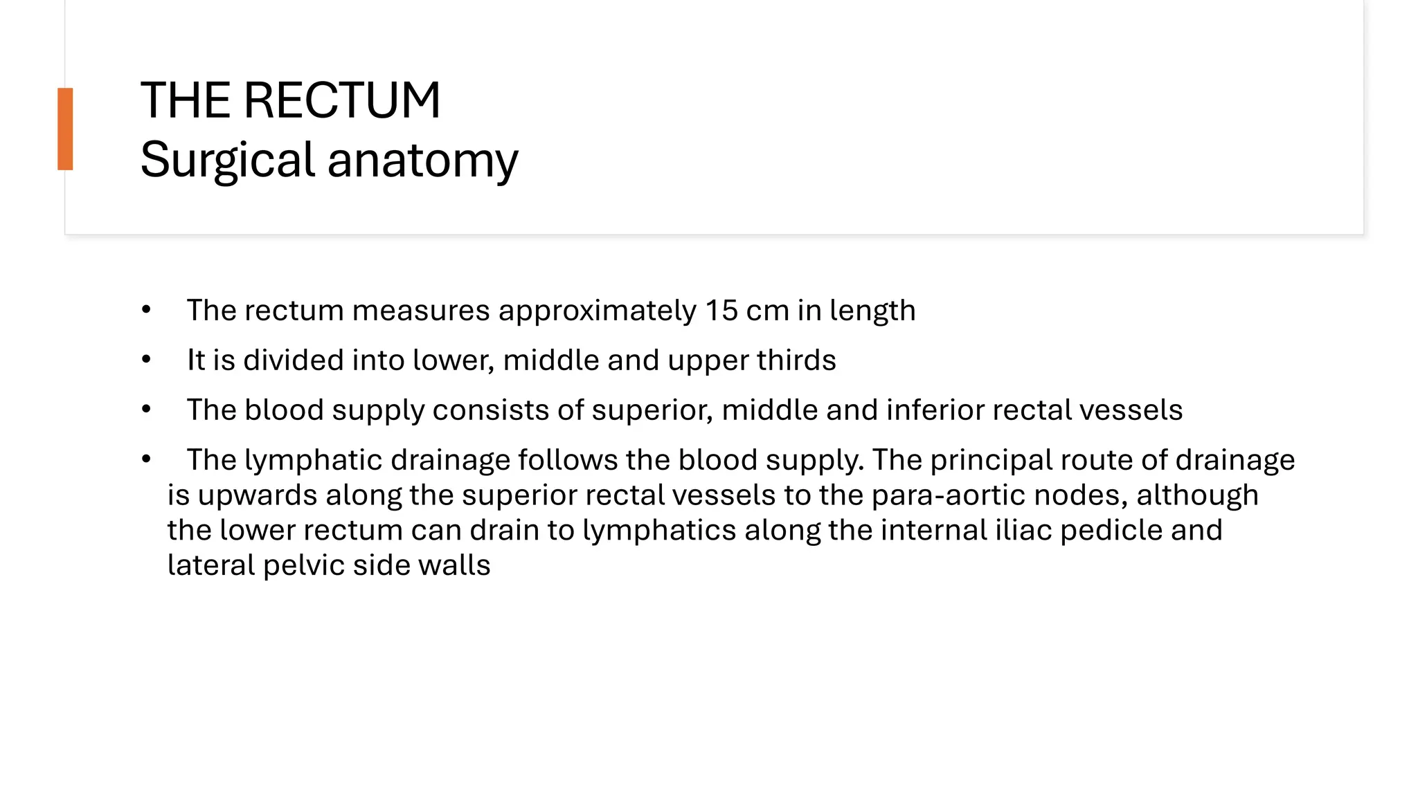 The rectum – anatomy, clinical features of human | PPT