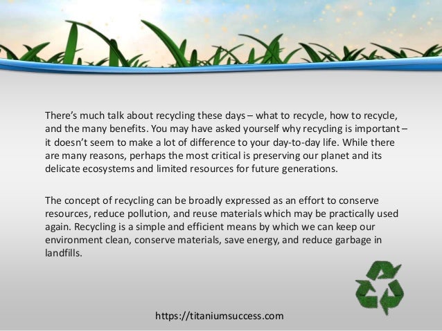 Why is it important to clean the environment?