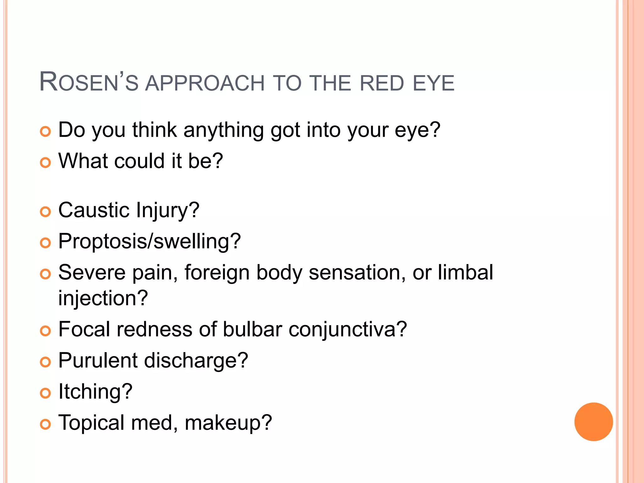 The red and painful eye | PPTX