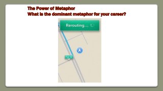The Power of Metaphor
What is the dominant metaphor for your career?
 