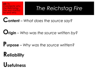 The Reichstag Fire & the Enabling Act | PPT