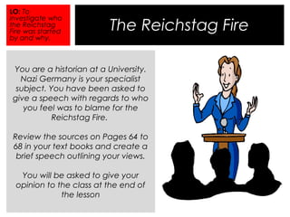 The Reichstag Fire & the Enabling Act | PPT