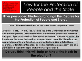 The Reichstag Fire & the Enabling Act | PPT