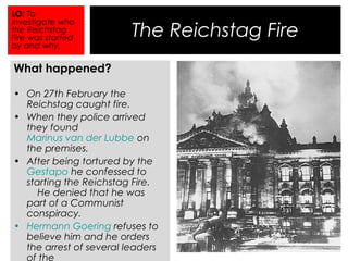 The Reichstag Fire & the Enabling Act | PPT