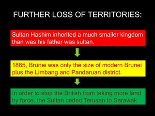 Since he obtained the title of Raja Of Sarawak in 1846, he controlled many Brunei territories on the Sarawak side.