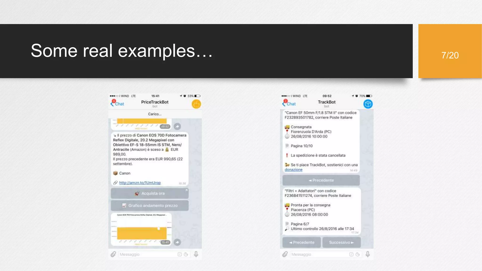 Some real examples… 7/20
 