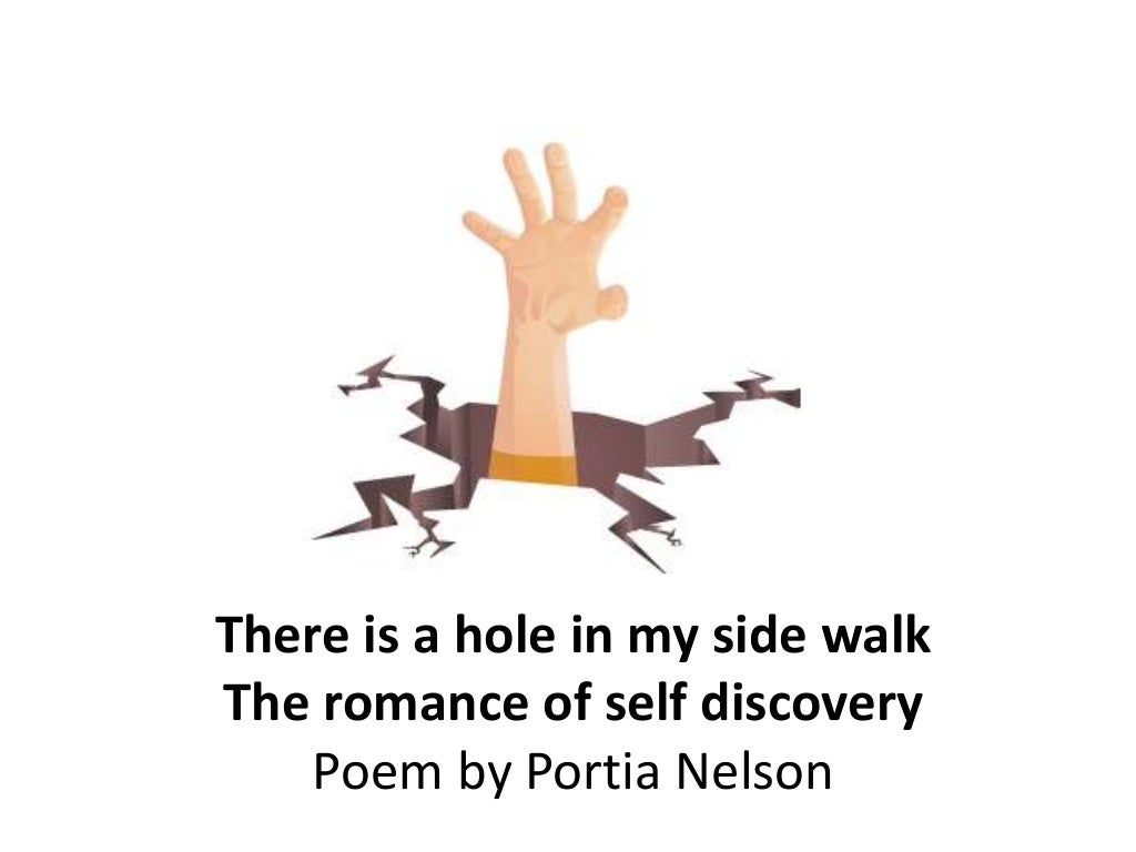 There is a hole in my side walk poem by