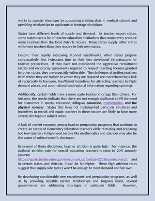 There Is a National Crisis in Teacher Retention | PDF