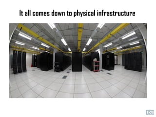 It all comes down to physical infrastructure
 