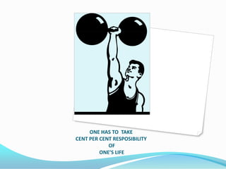 ONE HAS TO TAKE
CENT PER CENT RESPOSIBILITY
            OF
         ONE’S LIFE
 