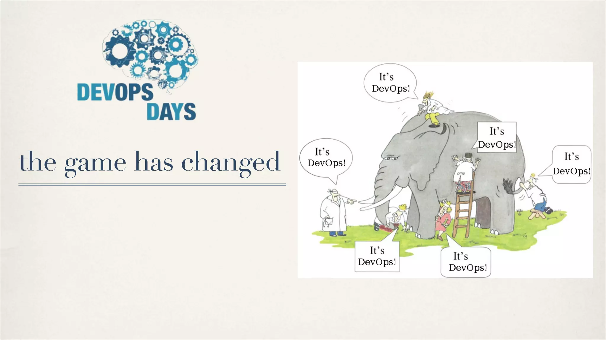 the game has changed
 