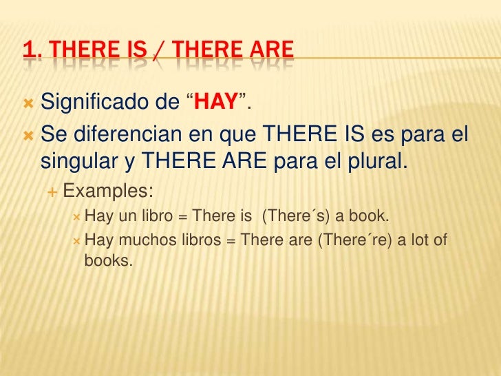There is there are in spanish simplificado