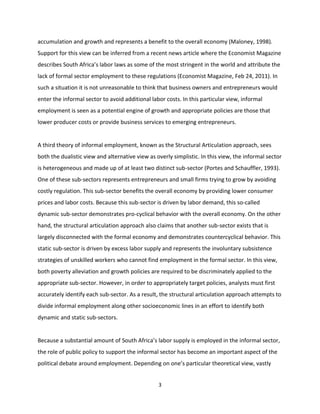 The relationship between formal and informal employment in south africa ...