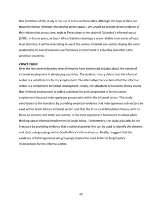 The relationship between formal and informal employment in south africa ...