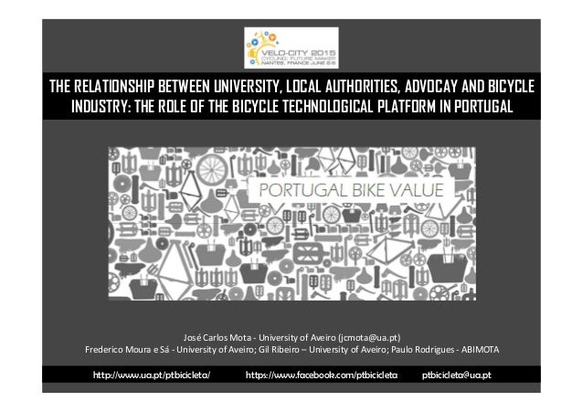 THE RELATIONSHIP BETWEEN UNIVERSITY, LOCAL AUTHORITIES, ADVOCAY AND BICYCLE
INDUSTRY: THE ROLE OF THE BICYCLE TECHNOLOGICA...