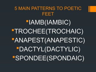 Trochaic Pattern The Relationship of Meter and Meaning.pptx