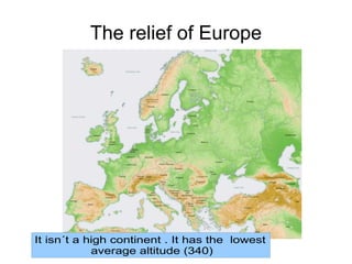 The relief of Europe 