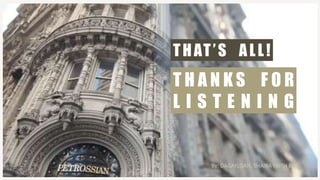 THAT’S ALL!
T H A N K S F O R
L I S T E N I N G
by: DAGAYLOAN, SHAIRA FAITH B.
 