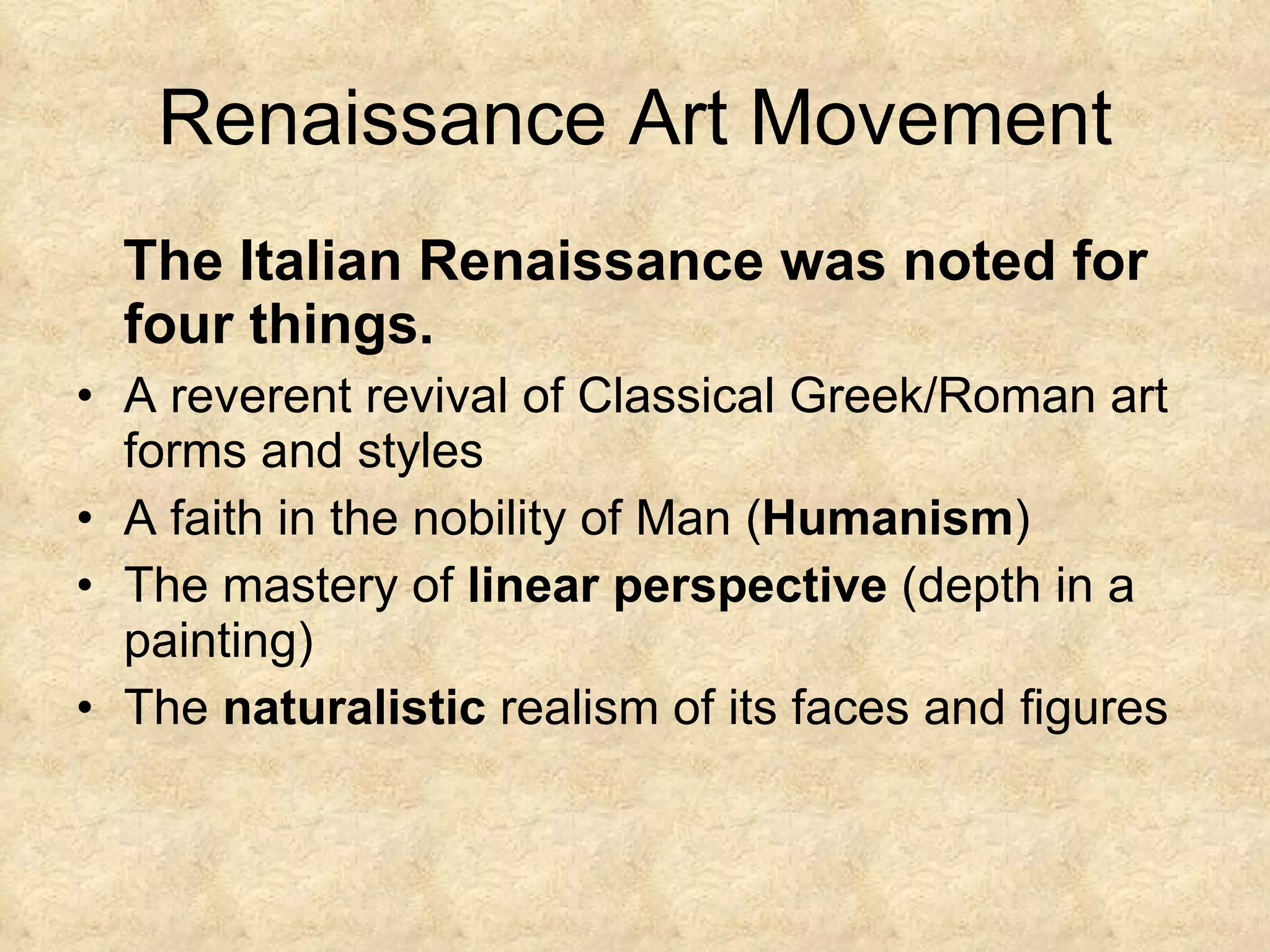Renaissance Art Movement | PPT