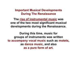 The Renaissance Period of Western Musical History | PPT