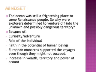 E.g.: personal accomplishment of finishing a race 2. MotivationDefinition: the act that drives or gives incentive to do something