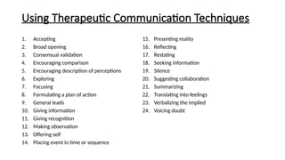 Restating Communication Therepeutic communication.pptx nursing 3rd year | PPTX