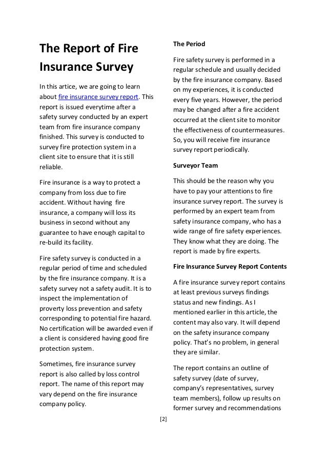 survey report
