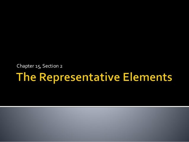 The representative elements