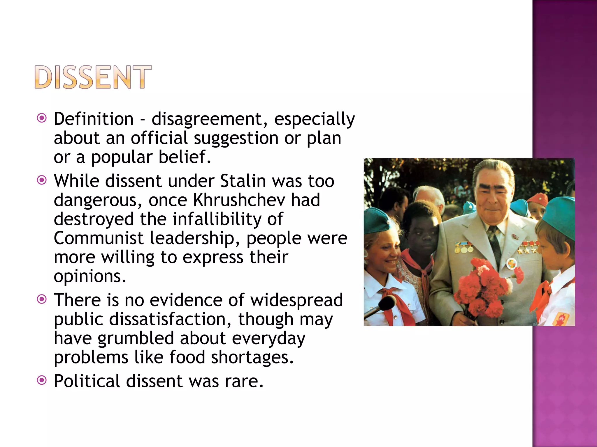 The repression of dissidence | PPT