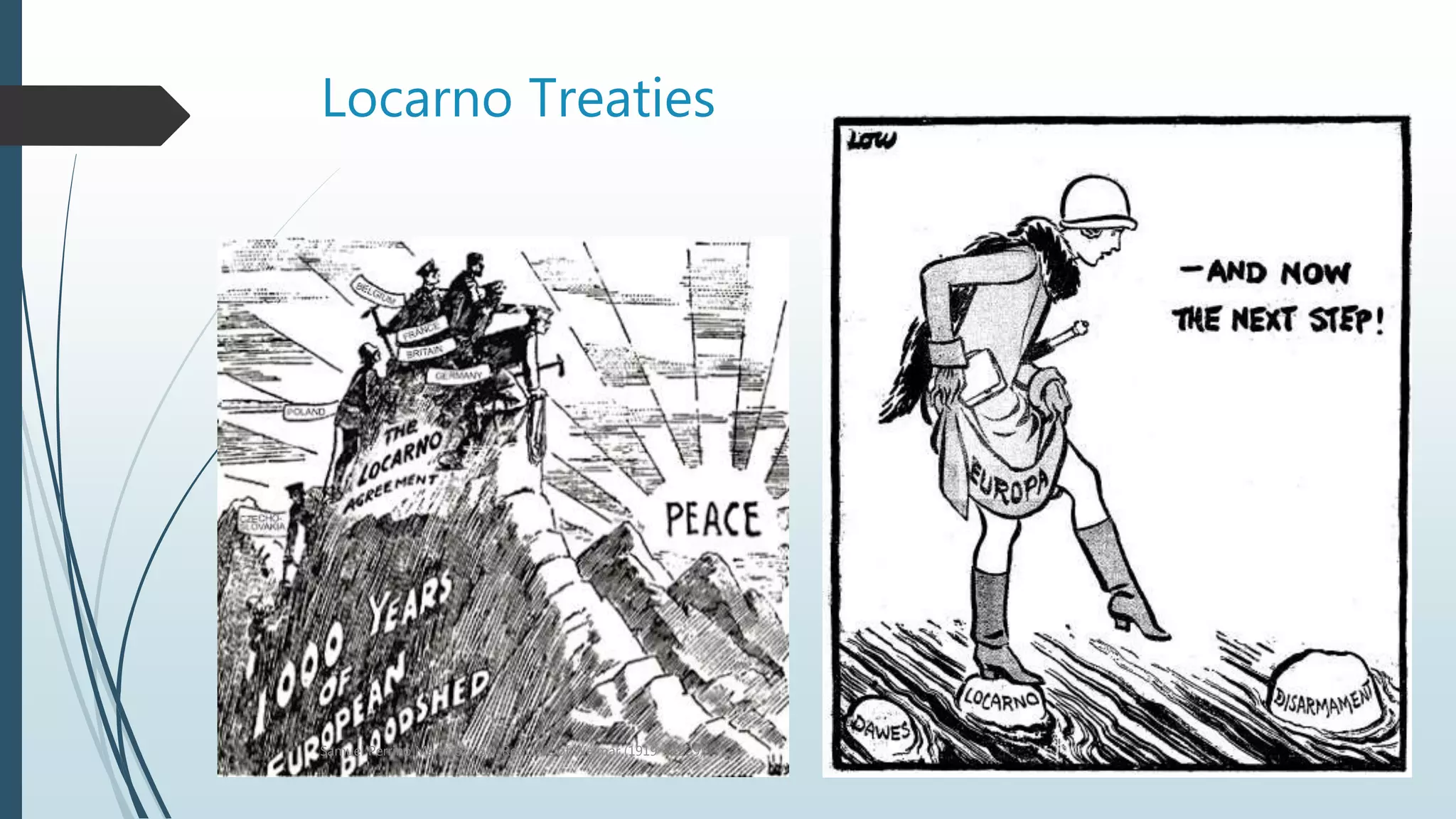 Locarno Treaties
Samuel Perrino Martínez. ISU. Republic of Weimar (1919 - 1929)
 