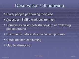 Shadow Customer The Requirements Process Workshop Presentation | PDF