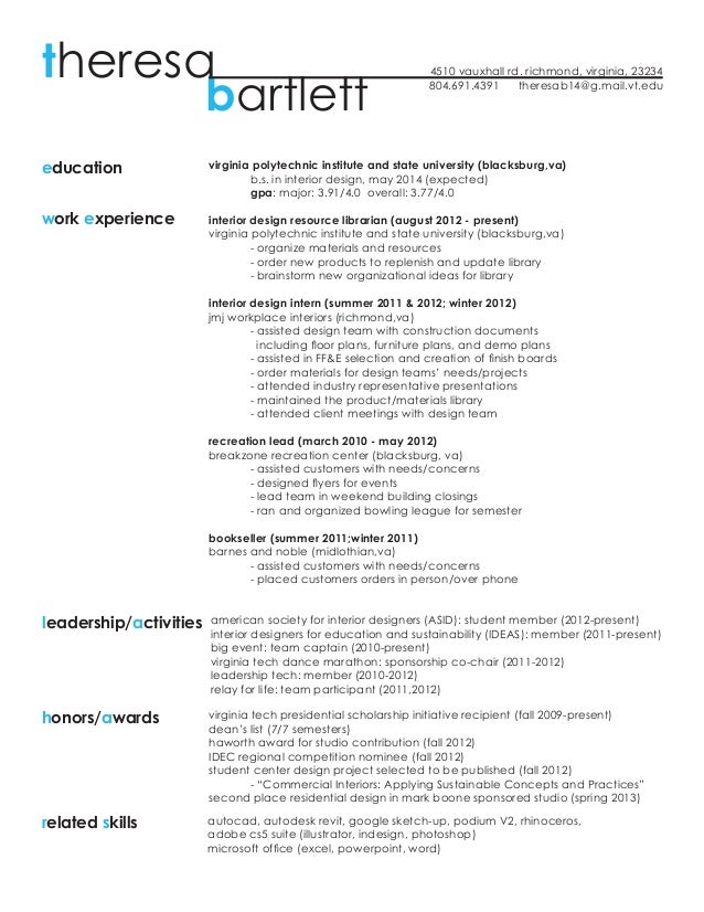 resume for work sample