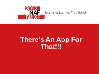 There’s An App For
      That!!!
 