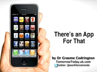 by Dr Graeme Codrington
  TomorrowToday.uk.com
  Twitter: @workforcetrends
 