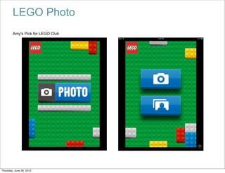 LEGO Photo
        Amy's Pick for LEGO Club




Thursday, June 28, 2012
 