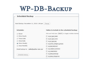 WP-DB-Backup
 