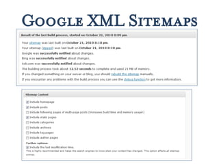 Google XML Sitemaps
 