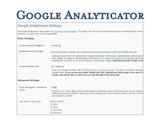 Google Analyticator
 