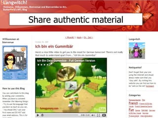 Share authentic material 