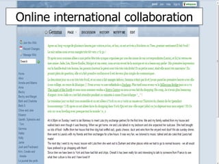 Online international collaboration 