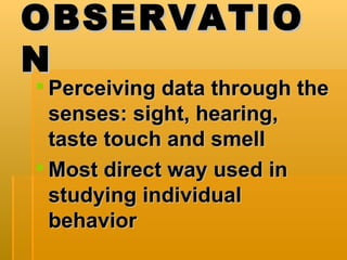 Perceived Observation The research instruments | PPT