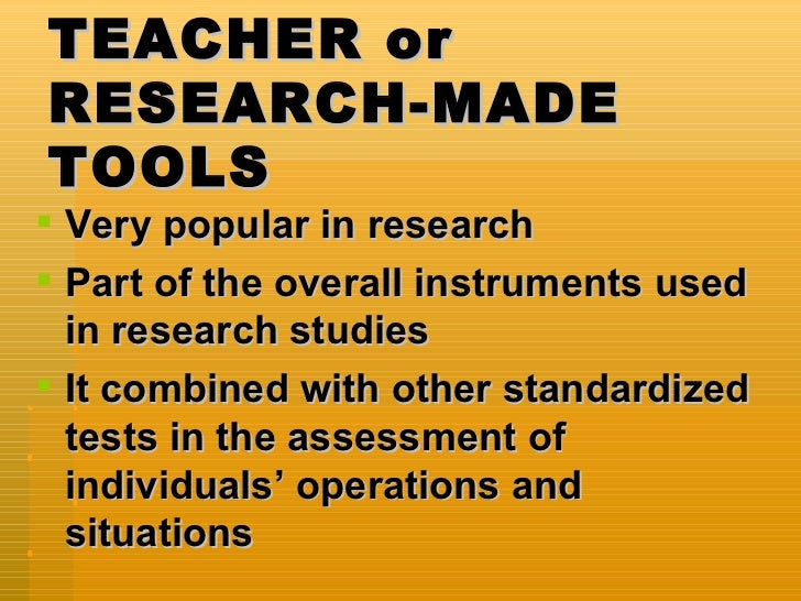 The research instruments
