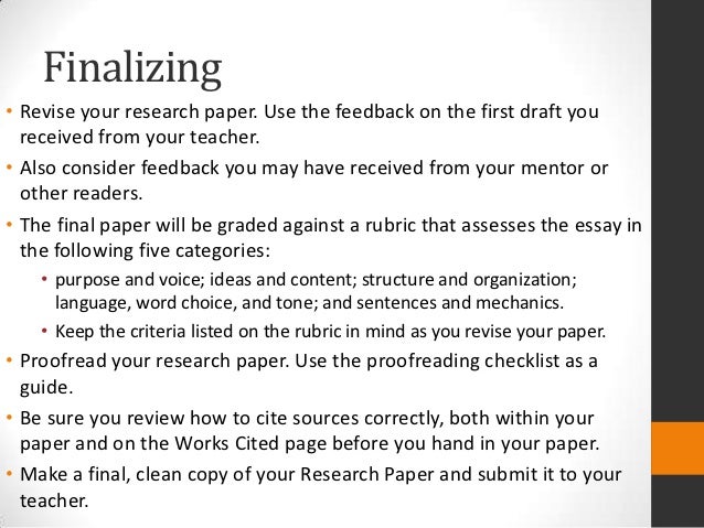Draft a research paper
