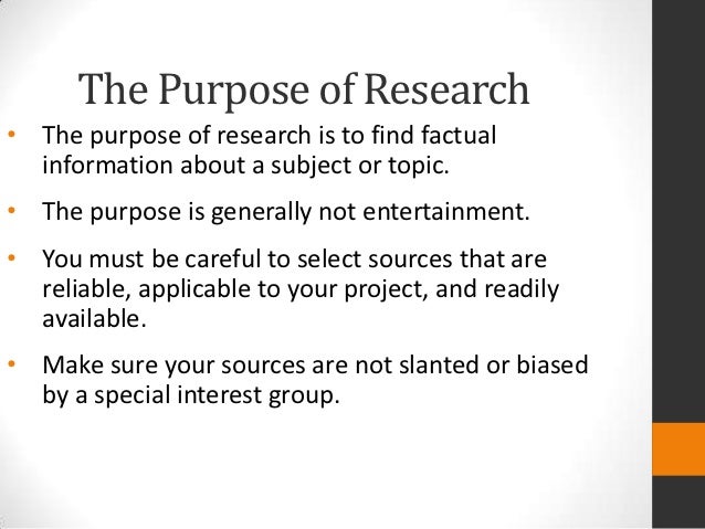 what is the purpose of research papers