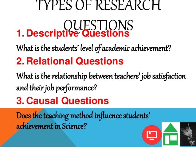 example of a relational research question