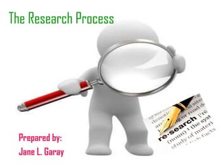 The Research Process




 Prepared by:
 Jane L. Garay
 
