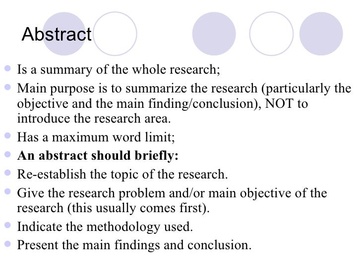 Main objective in research proposal