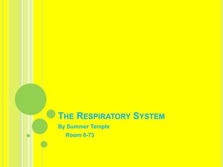 The Respiratory System By Summer Temple       Room 8-73 