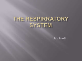 The respirratory system By ; Rowell 